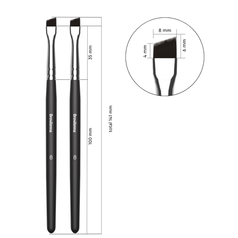 BrowXenna Brush No. 8 (Set of 2)