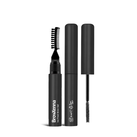 BrowXenna Ice Frost Brow Gel : High Strong Hold Styling Gel with Lami Effect and Dual Brushes